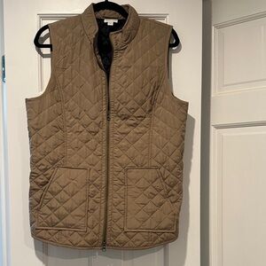 J•Jill Tan Quilted Vest